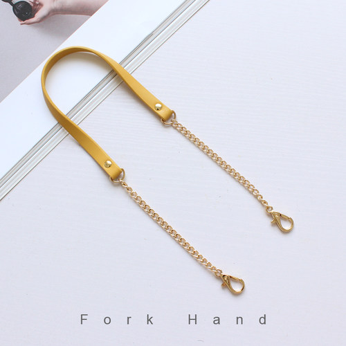 链条款真皮单肩手拎若山雅子包