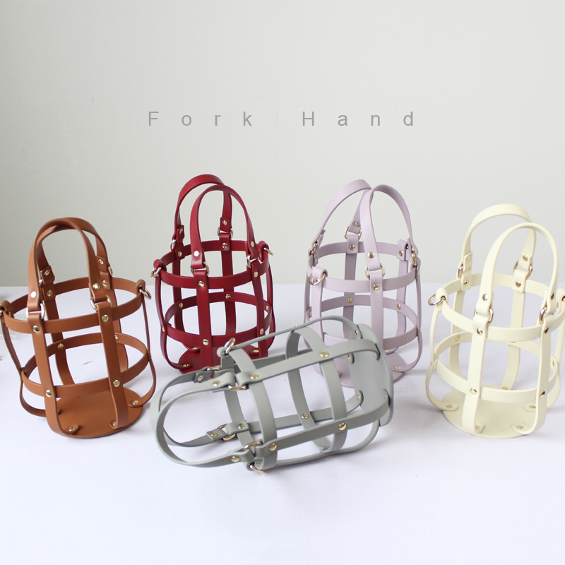 新品皮筐子皮笼钩针包配件编织