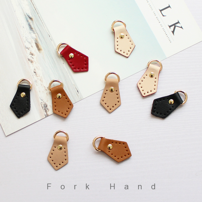 叉子手工辅料头层牛皮挂耳包带
