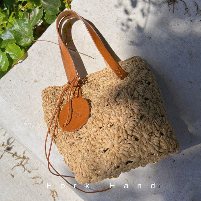 叉子手工头层牛皮套装真皮包带