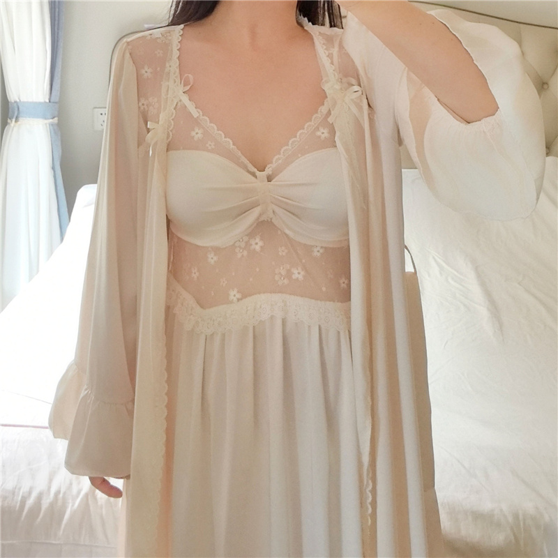 2025新款大码蕾丝镂空睡裙