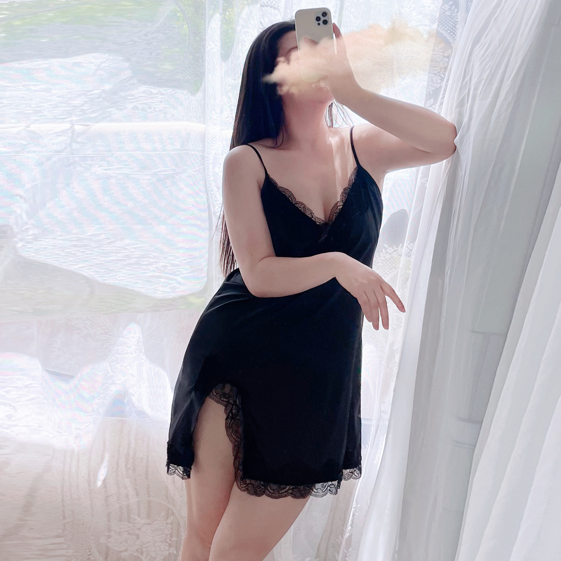 性感睡衣女200斤夏天大码仿真丝冰丝高级感胖mm纯色镂空吊带睡裙s