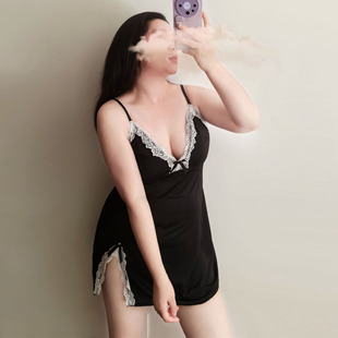200斤胖妹妹显瘦性感睡衣加大码夏季火辣美背V领吊带睡裙情调诱惑