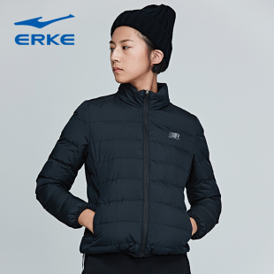 黑色学生运动簿款 冬季 女棉衣女 棉服女小棉袄女短款 鸿星尔克轻薄款