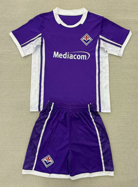 紫色足球短袖训练套装复古男女定制2526新班级比赛运动服