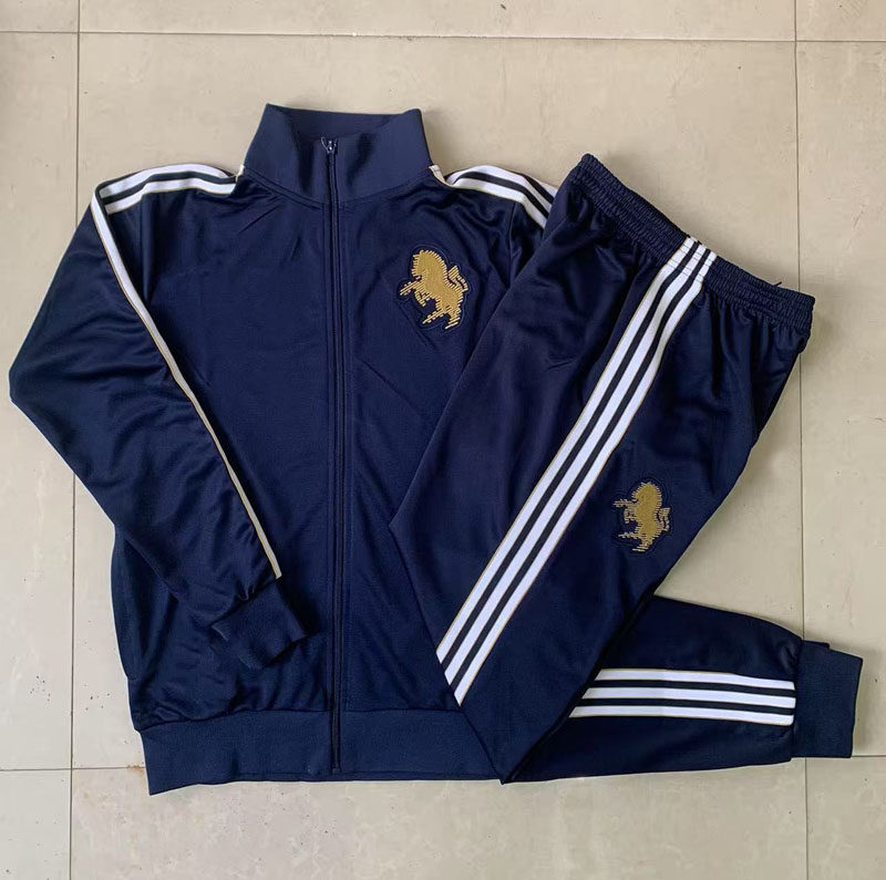 尤文2526宝蓝长袖足球训练服球衣外套男新款出场热身长裤运动队服