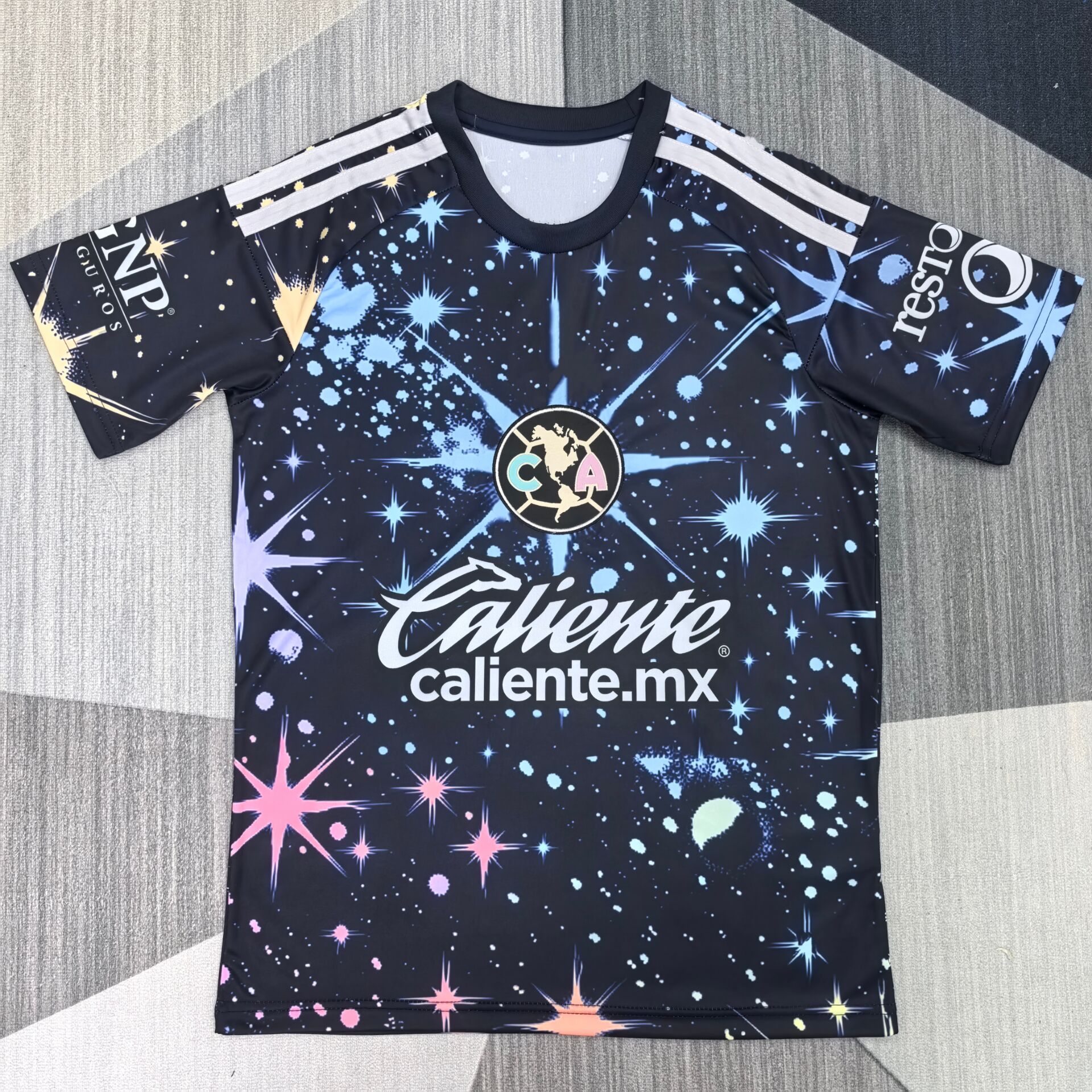 美洲2627新款足球训练服上衣星空藏青男女定制冷门速干运动比赛服