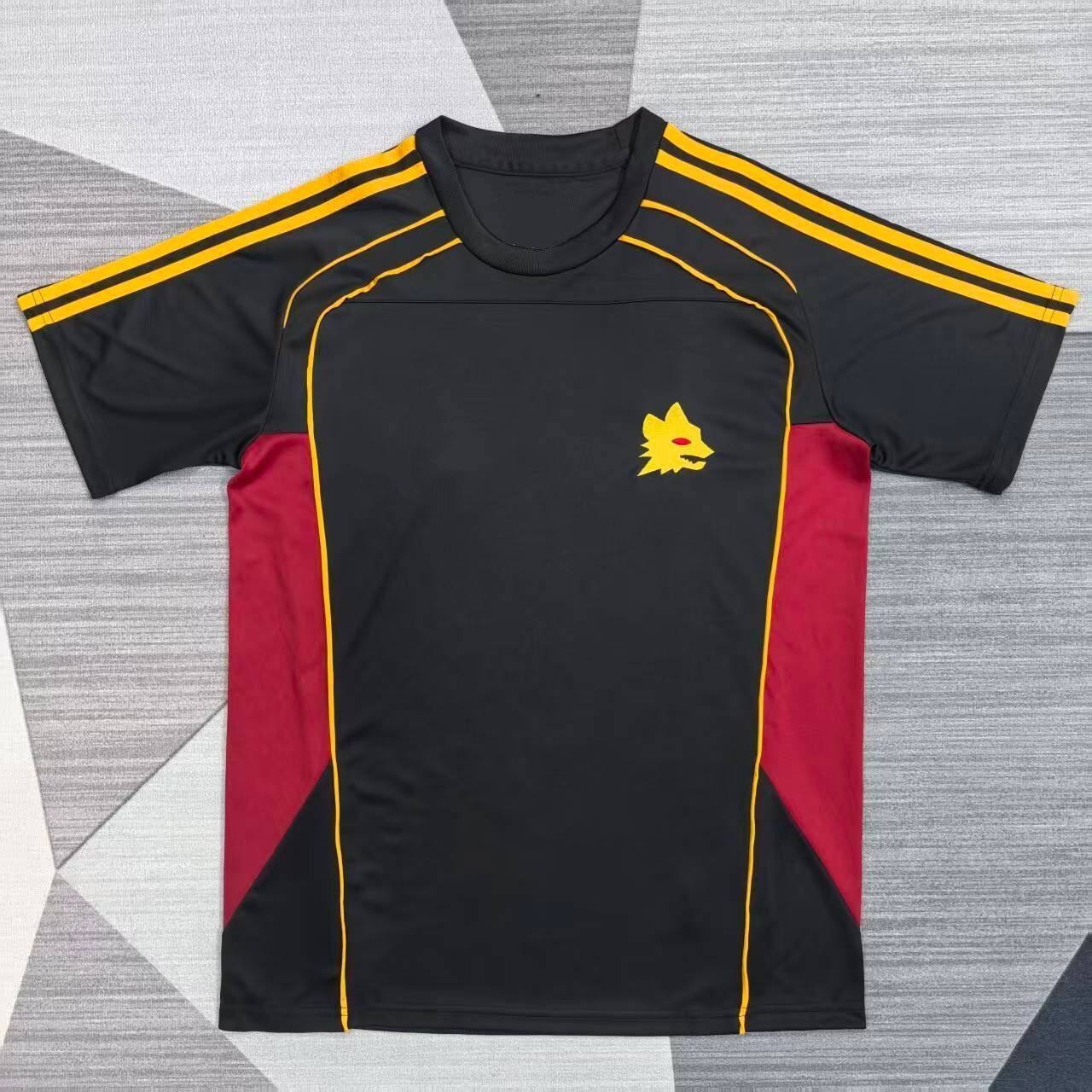 罗马2526冷偏门球衣新款足球训练服上衣定制男黑色速干健身运动服