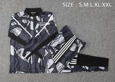 阿森纳灰色长袖球衣外套男2425足球训练服出场热身健身长裤运动服