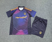 定制运动比赛 套装 银河队冷门短袖 球衣渐变紫足球训练服男2526新款