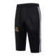 男生休闲热身运动裤 黑色七分裤 足球训练短裤 新款 拉链口袋夏季
