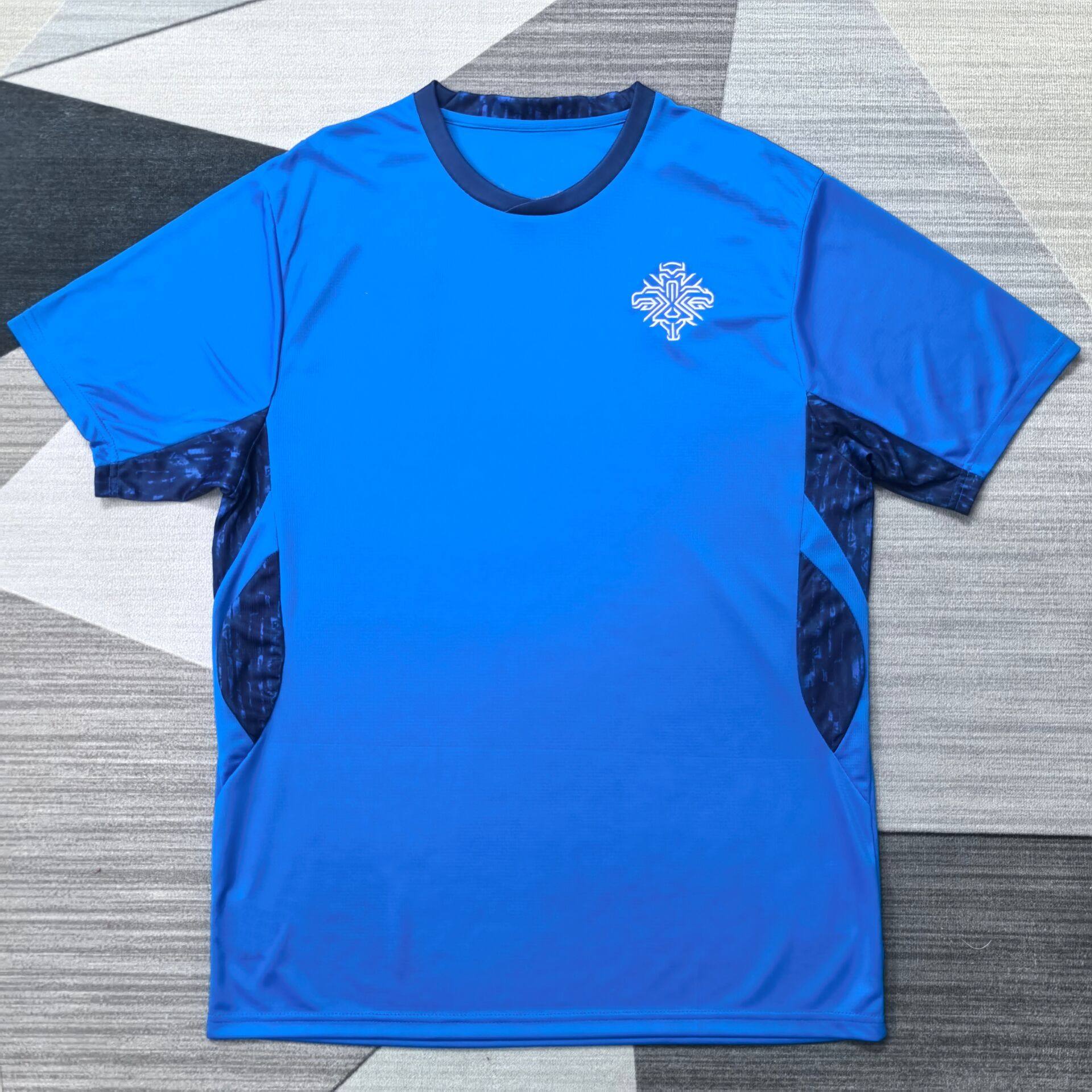 冰岛冷偏门蓝色球衣2627新款夏季足球训练服定制男速干健身运动服