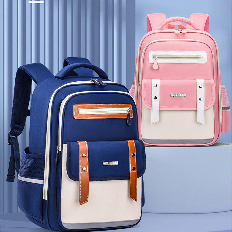 新款儿童书包1-3-6年级小学生男童女孩子轻便减负大容量双肩背包