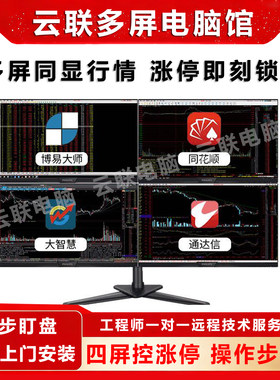 专业多屏炒股一机多屏四屏六屏电脑金融炒股证券外汇期货电脑主机