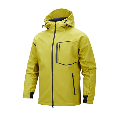 男士软壳衣加绒保暖防水连帽外套