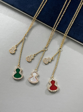S925纯银葫芦项链女轻奢小众设计感高级感时尚简约锁骨链送女友