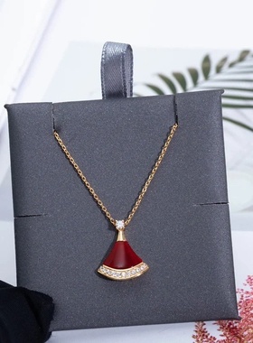 S925纯银裙子项链女轻奢小众设计感高级锁骨链送女友闺蜜生日礼物