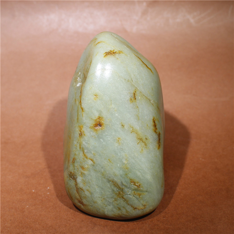 手把件和田玉籽料原石雕刻作料真皮独籽天然玉石青玉473克包邮
