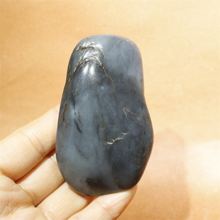 92克新疆和田玉青花籽料原石把件水墨山水天然玉石独籽无修玉龙河