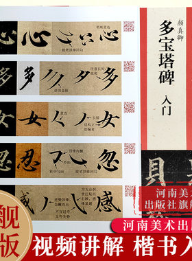 【旗舰正版】颜真卿多宝塔入门字帖翁志飞实临解析颜真卿楷书教程多宝塔颜真卿毛笔字帖临摹颜体毛笔临摹字帖郭虚己选字颜体楷书