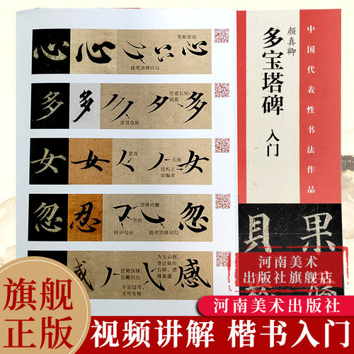 【旗舰正版】颜真卿多宝塔入门字帖翁志飞实临解析颜真卿楷书教程多宝塔颜真卿毛笔字帖临摹颜体毛笔临摹字帖郭虚己选字颜体楷书