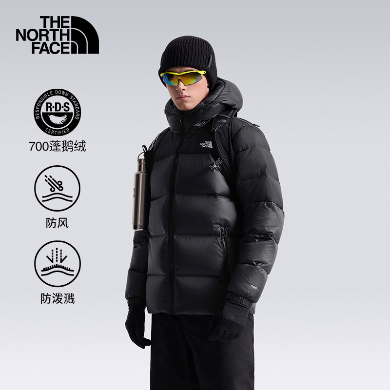 北面男轻量防泼水户外羽绒服