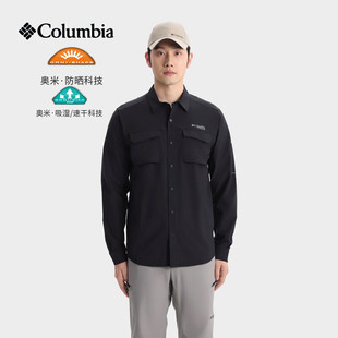 26春夏新款Columbia哥伦比亚钛金男户外UPF50+速干防晒衬衫AE5721