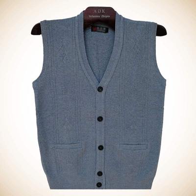 爸爸秋装毛衣马甲背心针织开衫