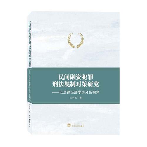 民间融资犯罪刑法规制对策研究——以法律经济学为分析视角王利宾武汉大学出版社