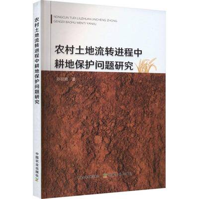 农村土地流转进程中耕地保护问题研究孙丽娜中国农业出版社