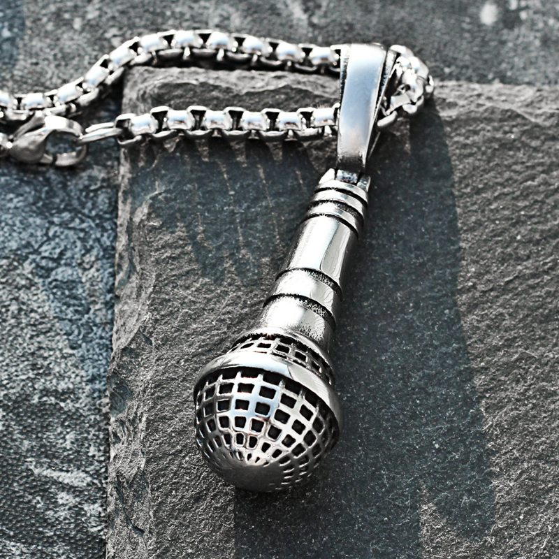 日韩潮流麦克风话筒音乐街舞吊坠