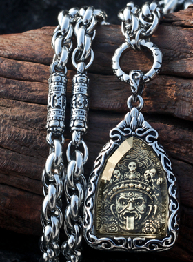 西藏扎基拉姆佛牌项链六字真言