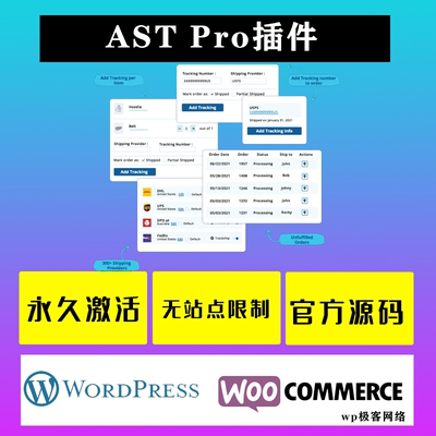 AST Pro 汉化中文版 WooCommerce订单跟踪物流同步插件