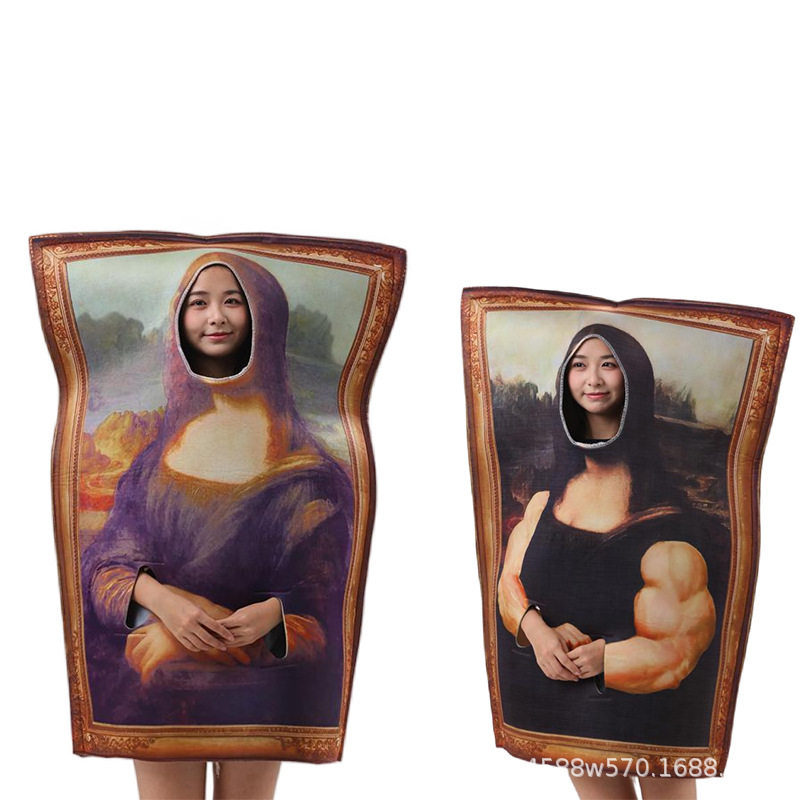 现货万圣节派对演出服装趣味恶搞壁画连体衣服饰校园活动表演服