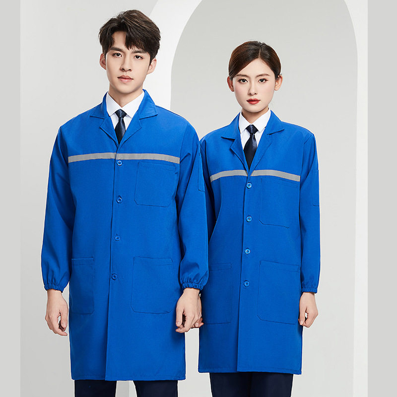 反光帆布大褂工作服耐脏耐磨长款夏季搬运工作服罩衣夏季劳保长衫