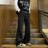 加绒加厚微喇叭弧形拼接牛仔裤504-K806-P55控79（加绒P65控89），男装牛仔裤，星座504
