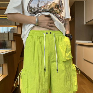 25夏多巴胺短裤潮牌多口袋工装宽松休闲五分裤504-K336-特P31控58图片