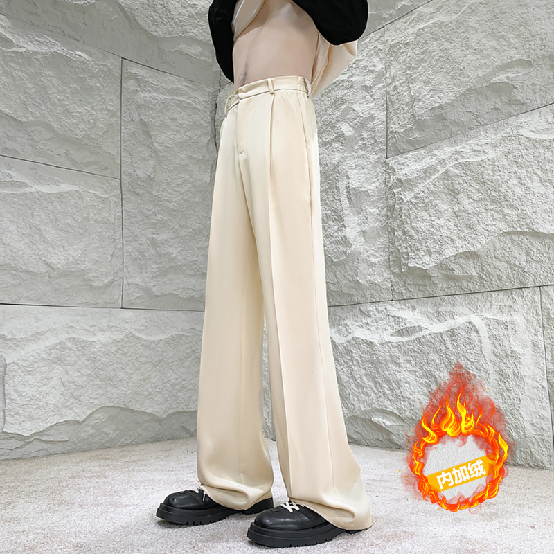 加绒加厚高弹喇叭西裤休闲裤504-K162-P55控78(加绒P65控88），男装西裤，星座504