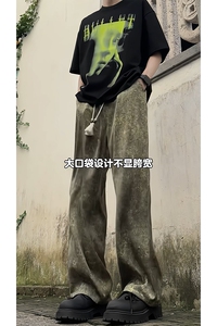新中式风复古缎面裤子高级感垂感休闲裤504-K191-P45控68图片