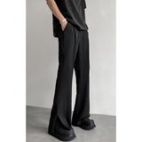 25微喇叭阔腿裤脚开叉垂感西裤宽松运动休闲长裤504-K168-P55控78，男装西裤，星座504