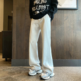 加绒加厚微喇叭弧形拼接牛仔裤504-K806-P55控79（加绒P65控89），男装牛仔裤，星座504