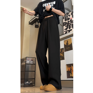 2026新款潮牌美式高街微喇叭西裤脚口拉链休闲裤504-K833-P45控68图片