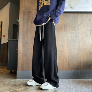 加绒加厚灯芯绒裤宽松阔腿裤504-K184-P45控68（加绒P50控75）图片