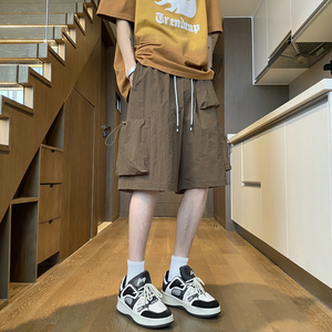 25夏多巴胺短裤潮牌多口袋工装宽松休闲五分裤504-K336-特P31控58图片