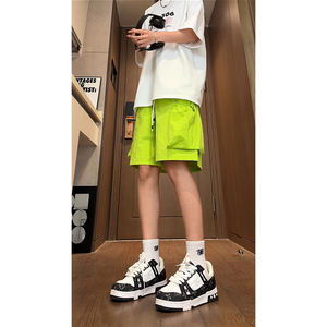 25夏多巴胺短裤潮牌多口袋工装宽松休闲五分裤504-K336-特P31控58图片