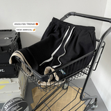 25夏季平铺新款华夫格贴标短裤学生男女宽松五分裤潮504-K324-P30，男装休闲裤，星座504