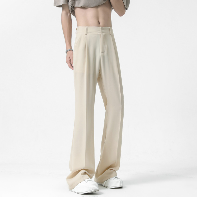 cleanfit高弹垂感喇叭西裤加长休闲裤-直播品控-504-K162-P55控78，男装西裤，星座504