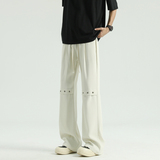 微喇西裤垂坠感高级感痞帅解构拼接休闲长裤504-K172-P55控78，男装西裤，星座504