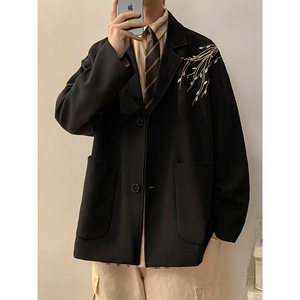 24新中式风刺绣小西装潮流小众外套504-W23-P85控108图片