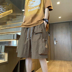 25夏多巴胺短裤潮牌多口袋工装宽松休闲五分裤504-K336-特P31控58图片
